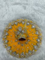 yellow heavy designer dress for Laddu Gopal ji