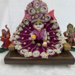 Purple heavy special dress for Laddu Gopal Ji