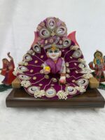 Purple heavy special dress for Laddu Gopal Ji